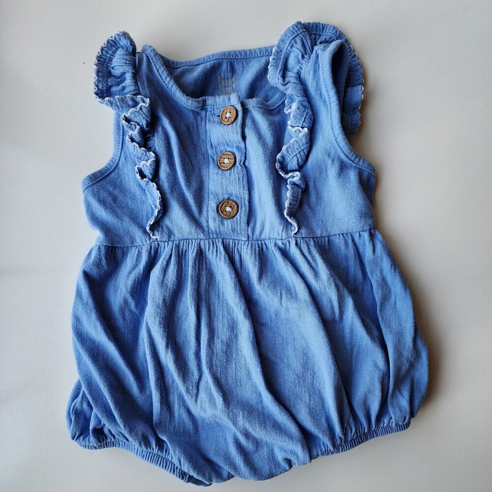 6-9 Months - Baby & Toddler Clothes - Bubble Romper Blue